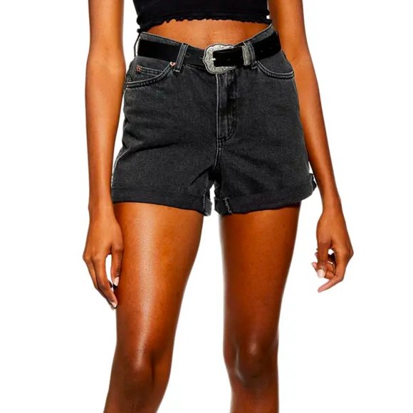 Topshop roll hem mom denim shorts Clearance